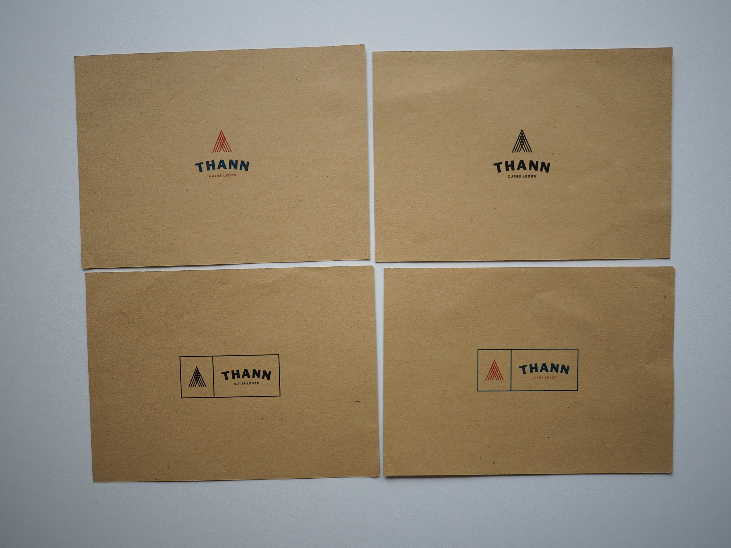 Probedruck auf Packpapier